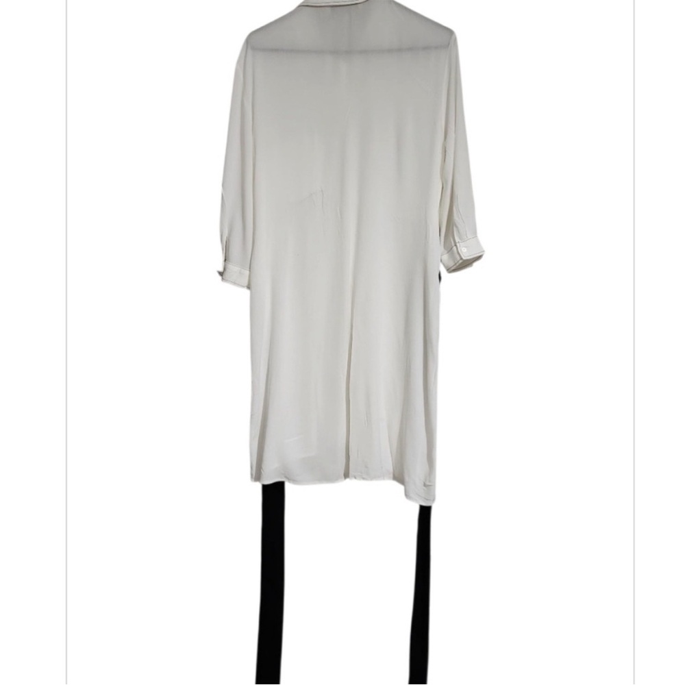 Zara Cream Long Sleeve Shirt Dress - Picture 3 of 5